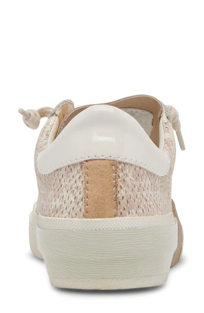 Shop Dolce Vita Zina Sneaker In Sand Embossed Leather