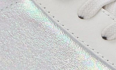 Shop Dolce Vita Zina Sneaker In Opal Metallic Leather