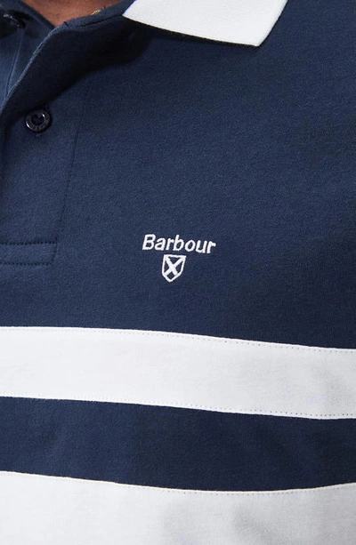 Shop Barbour Bonnington Stripe Colorblock Polo In White