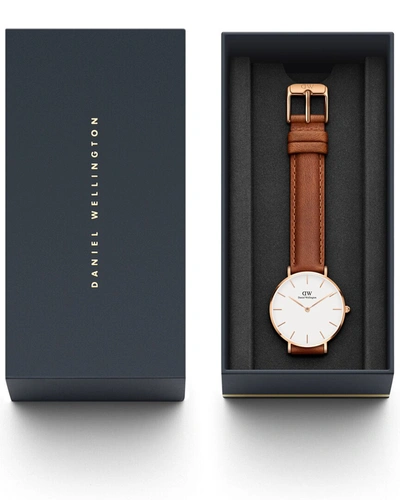 Shop Daniel Wellington Women's Petite Durham Watch In Brown