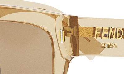 Shop Fendi Roma 50mm Square Sunglasses In Bronze