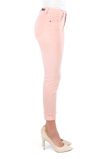 Shop Kut From The Kloth Amy Fray Hem Crop Skinny Jeans In Pink