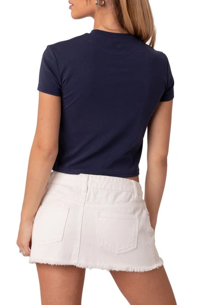 Shop Edikted California Graphic T-shirt In Navy