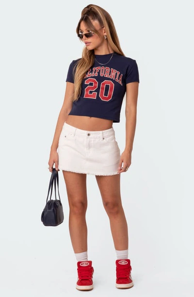 Edikted California Graphic T-shirt In Navy