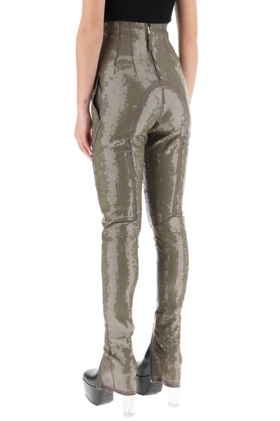 Shop Rick Owens 'dirt Waist' Sequined Denim Leggigns