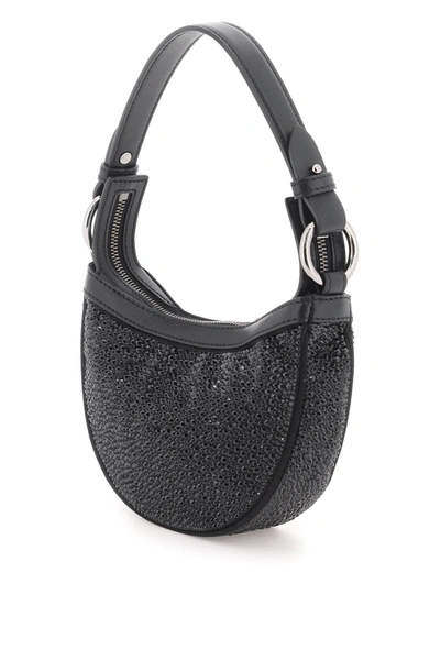 Shop Versace 'repeat' Crystal Mini Hobo Bag