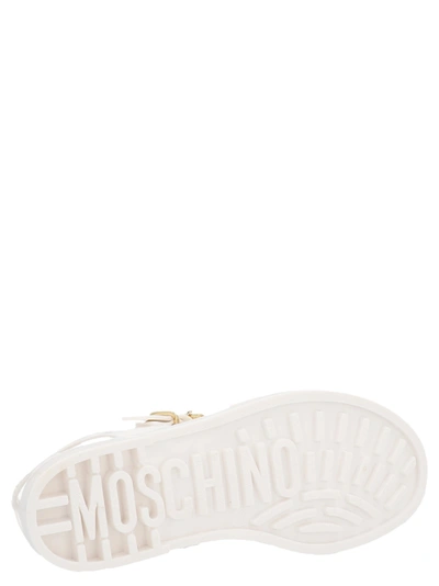 Shop Moschino Jelly Sandals White