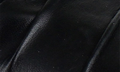 National Comfort Scrunchie Platform Slide Sandal In Black Leather