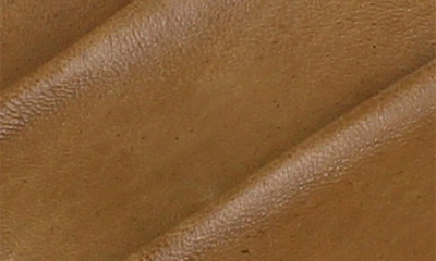 National Comfort Scrunched Platform Slide Sandal In Tan Leather