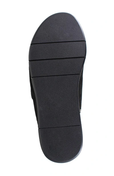 Shop National Comfort Kynna Studded Platform Slide Sandal In Black Leather
