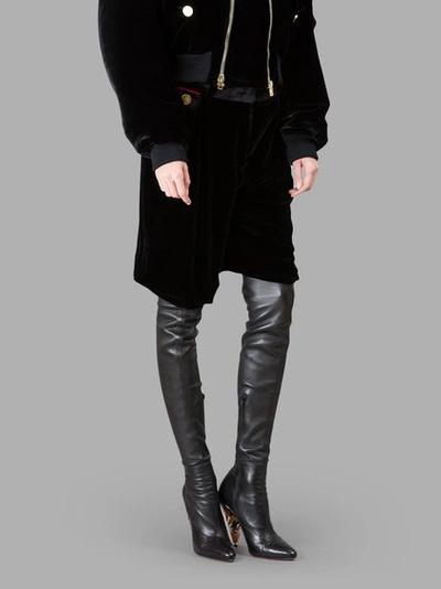Givenchy Woman Velvet-trimmed Crepe Shorts Black