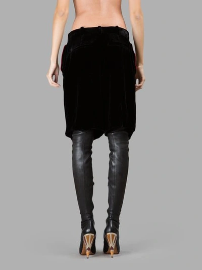 Shop Givenchy Black Velvet Shorts