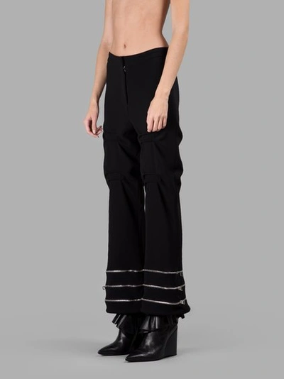 Shop Jw Anderson Black Gathered Trousers With Zip Details