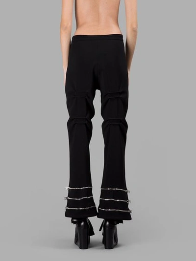 Shop Jw Anderson Black Gathered Trousers With Zip Details