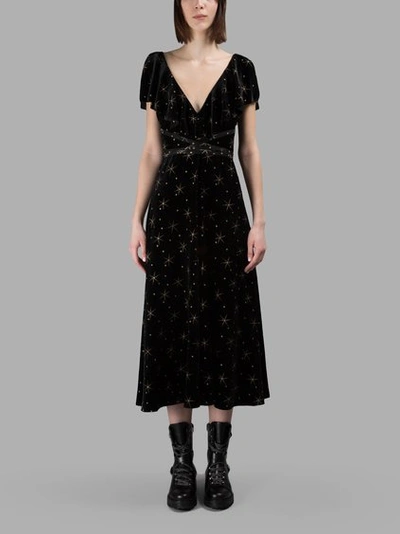 Shop Valentino Black Dress With Gold Details