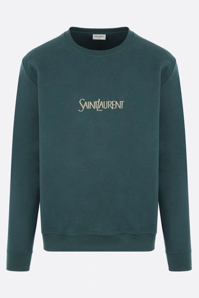 Shop Saint Laurent Sweatshirts In Green