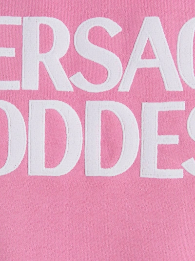 Shop Versace ' Goddess' Hoodie In Pink