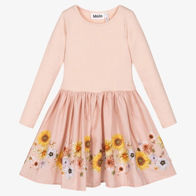 Shop Molo Girls Pink Floral Organic Cotton Dress