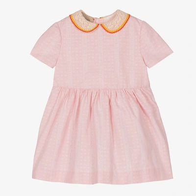 Shop Gucci Baby Girls Pink Cotton Dress