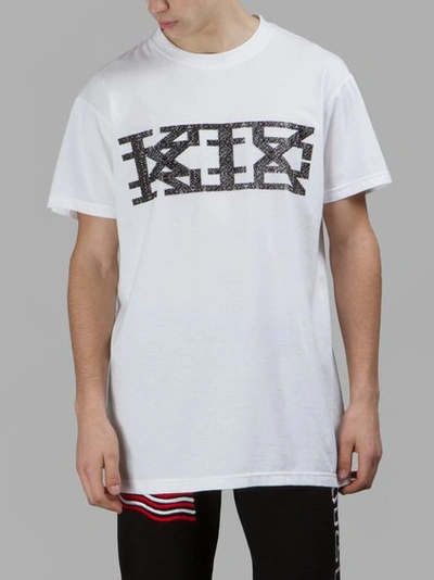 Ktz Rubberized Logo Cotton Jersey T-shirt In White