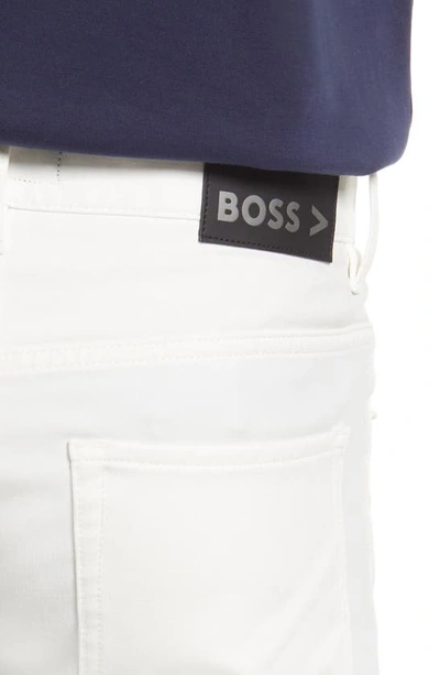 Shop Hugo Boss Delaware Straight Leg Five Pocket Pants In Almond