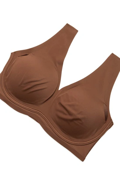 Shop True & Co. True Body Lift Full V-neck Bralette In Chestnut