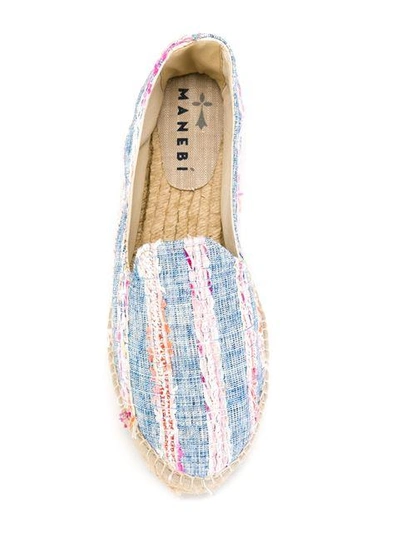 Shop Manebi Striped Espadrilles In Blue