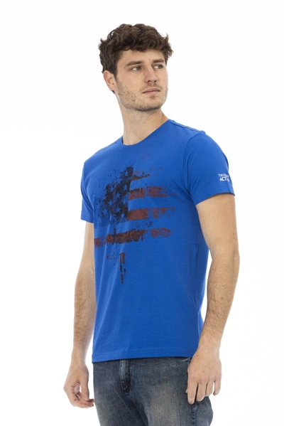 Shop Trussardi Action Blue Cotton Men's T-shirt