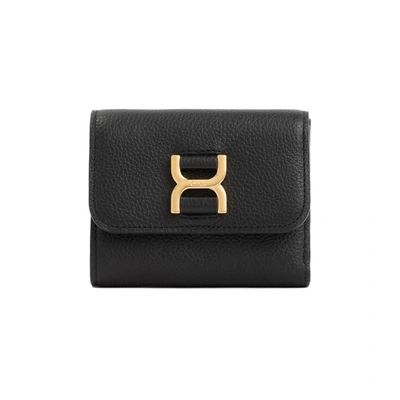 Shop Chloé Marcie Leather Wallet Smallleathergoods In Black