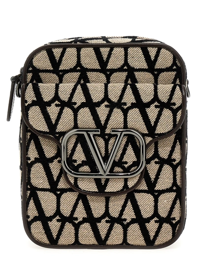 Shop Valentino Locò Toile Iconographe Crossbody Bags Multicolor