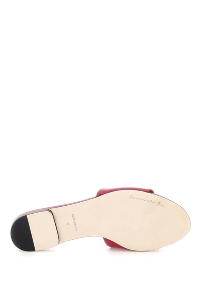 Shop Dolce & Gabbana Patent Leather Slides