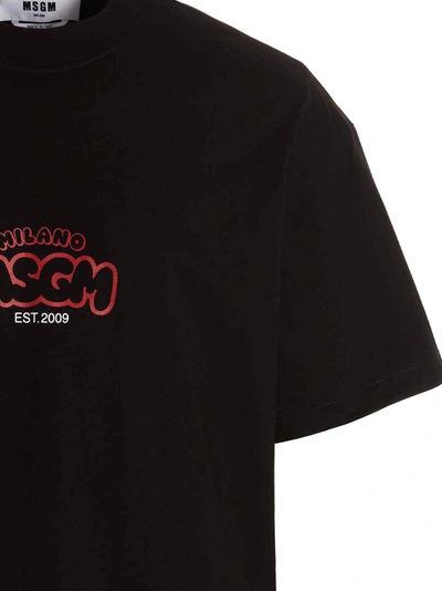 Shop Msgm T-shirt Logo By Burro Studio