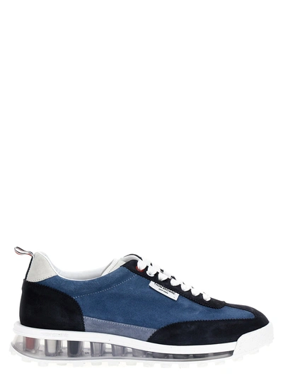 Shop Thom Browne Tech Runner Sneakers Blue