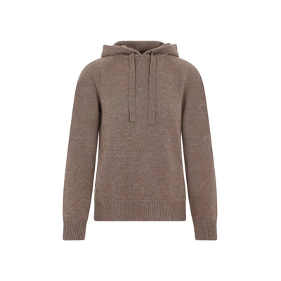 Shop 's Max Mara Virgola Hooded Sweater In Brown