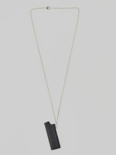 Shop Ambush Classic Lighter Case Necklace, Made With Embossed 3d Logo Detailing In Black