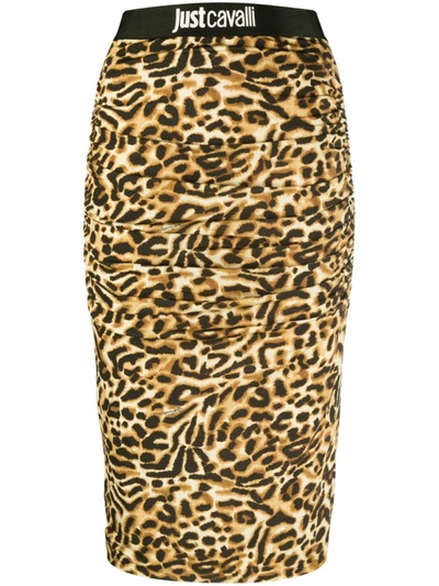 Shop Just Cavalli Skirts In Yellow