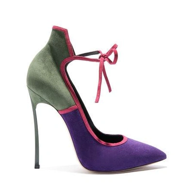 Shop Casadei Blade Cappa In Borneo, Greenwich And Uva Cardinal