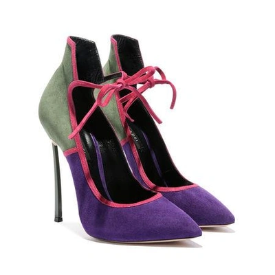 Shop Casadei Blade Cappa In Borneo, Greenwich And Uva Cardinal