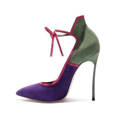 Shop Casadei Blade Cappa In Borneo, Greenwich And Uva Cardinal