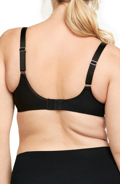 Glamorise Plus Size Full Figure Wonderwire Lace Comfort Bra In Black