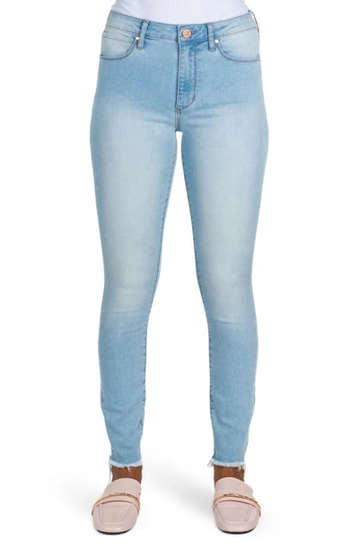 Shop Articles Of Society Heather High Waist Fray Hem Ankle Crop Skinny Jeans In Trukee