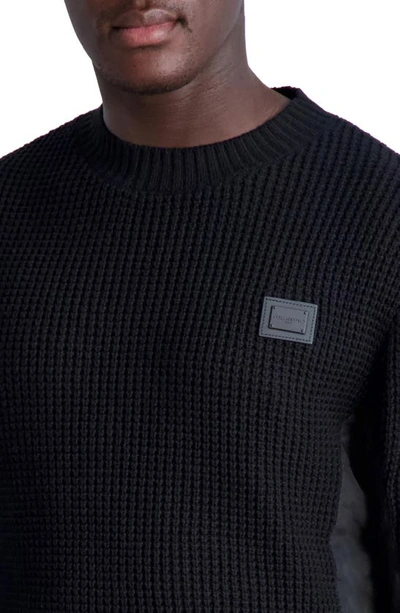 Shop Karl Lagerfeld Crewneck Sweater In Black