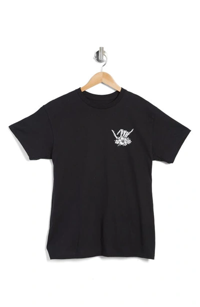 Shop Retrofit Shaka Brah Skull Hand Graphic T-shirt In Black