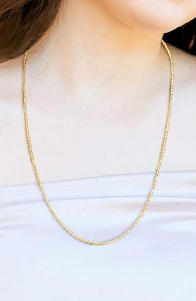 Delmar 1.8mm Oval Ball Chain Necklace In Gold