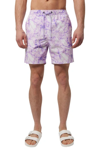 Shop Psycho Bunny Houston Swim Trunks In Digital Lavender