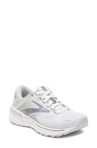 Shop Brooks Adrenaline Gts 22 Sneaker In White/ Oyster/ Primer Grey