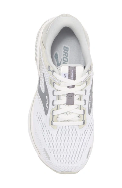 Shop Brooks Adrenaline Gts 22 Sneaker In White/ Oyster/ Primer Grey