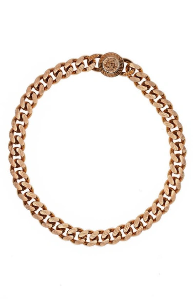 Shop Versace Medusa Chain Necklace In Tribute Gold