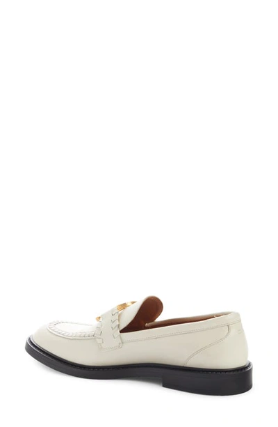 Shop Chloé Marcie Loafer In Eggshell