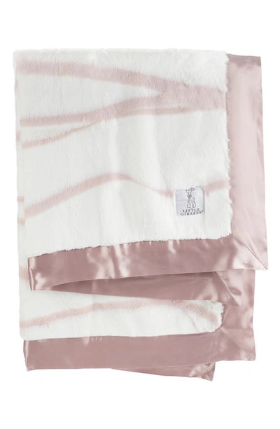Shop Little Giraffe Luxe Ribbon Baby Blanket In Dusty Pink